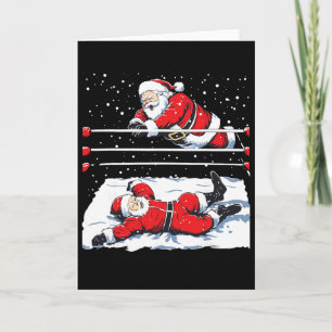 Santa Ringkampf Liebhaber Ringkämpfer Weihnachten Karte
