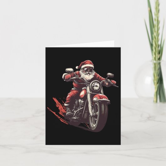 Santa Rite a Motorrad Motorrad Lover X Karte (Vorderseite)