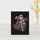 Santa Rite a Motorrad Motorrad Lover X Karte (Gelbe Blume)