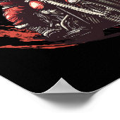 Santa Rite a Motorrad Motorrad Lover X Poster (Ecke)