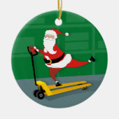 Santa Rite a Pallet Jack Keramik Ornament (Vorne)