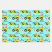 Santa Rite auf Truck und Bulldozer Geschenkpapier Set (Vorderseite 2)