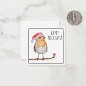 Santa Robin Mitteilungskarte (Vorderseite/Rückseite Beispiel)