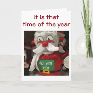 SANTA-ROBOTER VERSCHICKT WEIHNACHTSFREUDE FEIERTAGSKARTE
