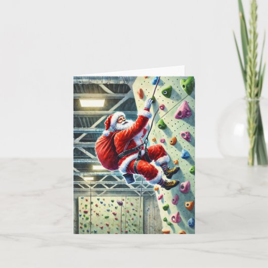Santa Rock Klettern in Gym Weihnachten (Vorderseite)