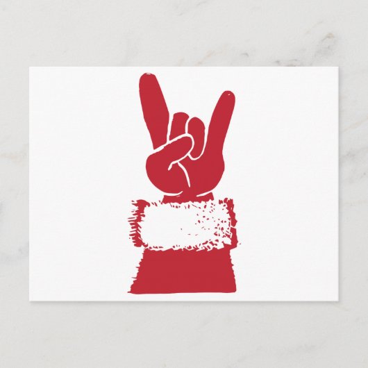 Santa Rocks! Feiertagspostkarte (Vorderseite)