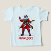 Santa Rocks! Funny Santa Claus spielt Gitarre (Design Vorderseite)