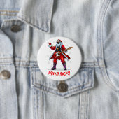 Santa Rocks! Funny Santa Claus spielt Gitarre Button (Beispiel)