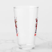 Santa Rocks! Funny Santa Claus spielt Gitarre Glas (Links)