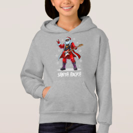 Santa Rocks! Funny Santa Claus spielt Gitarre Hoodie