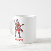 Santa Rocks! Funny Santa Claus spielt Gitarre Kaffeetasse (Vorderseite Links)