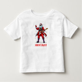 Santa Rocks! Funny Santa Claus spielt Gitarre Kleinkind T-shirt