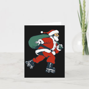 Santa Roller Skaten Fun Weihnachts-Skater Kinderju Karte