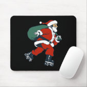 Santa Roller Skating Spaß Weihnachten Skater Kinde Mousepad (Mit Mouse)