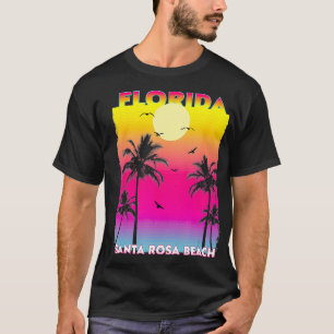 Santa Rosa Beach Florida Fl Sommer Retro Sonnenunt T-Shirt