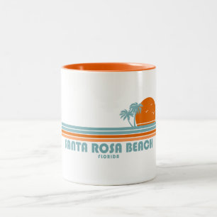 Santa Rosa Beach Florida Sun Palm Trees Zweifarbige Tasse