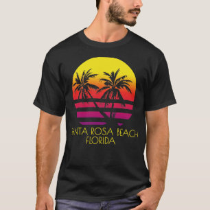 Santa Rosa Beach Florida Vintager tropischer Sonne T-Shirt