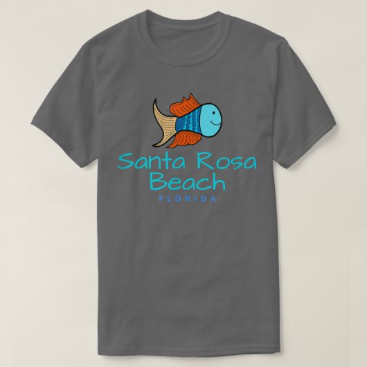 Santa Rosa Beach , Fun Fish Florida Beach T-Shirt (Design vorne)