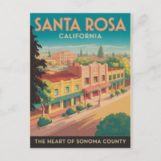 Santa Rosa California Feiertagspostkarte