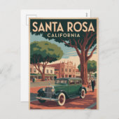 Santa Rosa California Feiertagspostkarte (Vorne/Hinten)