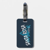 Santa Rosa California Gepäckanhänger (Rückseite vertikal)