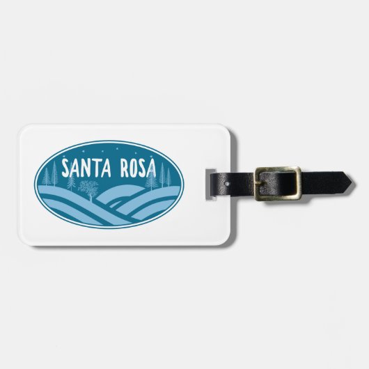 Santa Rosa California Gepäckanhänger (Vorderseite horizontal)