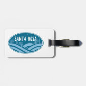 Santa Rosa California Gepäckanhänger (Rückseite horizontal)
