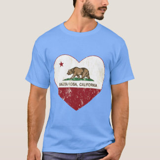 Santa Rosa California Liebe Herz Distressed Oversi T-Shirt