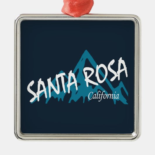 Santa Rosa California Ornament Aus Metall (Vorne)