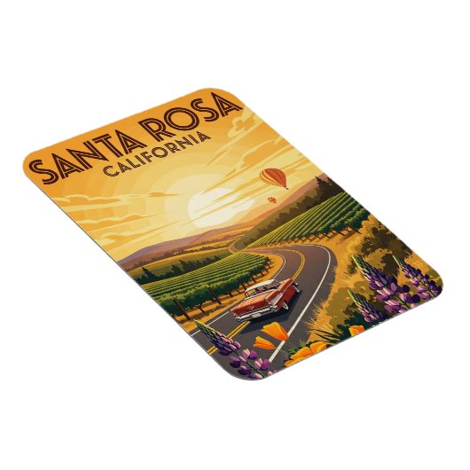 Santa Rosa California Travel Magnet (Rechte Seite)