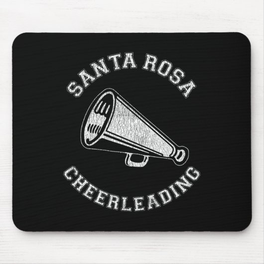 Santa Rosa Cheer Distressed Retro 90er Cheerleader Mousepad (Vorne)