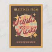 Santa Rosa City California Retro Vintage Postkarte (Vorderseite)