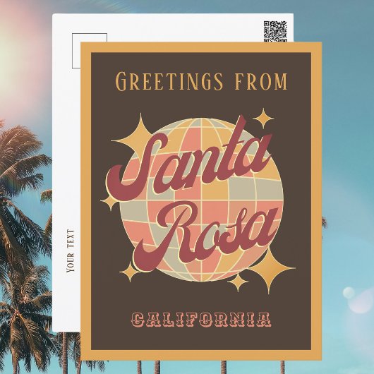 Santa Rosa City California Retro Vintage Postkarte