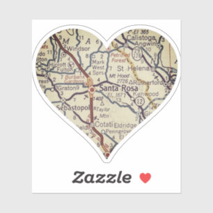 Santa Rosa Classic Karte Aufkleber