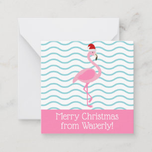 Santa Rosa Flamingo Weihnachtsgeschenk Beilagekart Mitteilungskarte