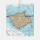 Santa Rosa Island Nautic Chart Keramikornament (Links)