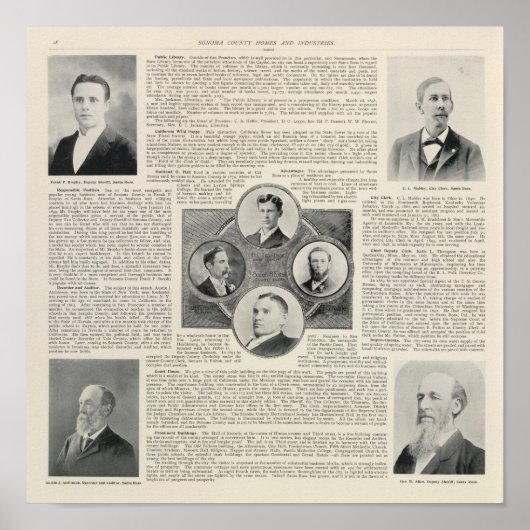 Santa Rosa, Kalifornien 3 Poster (Vorne)