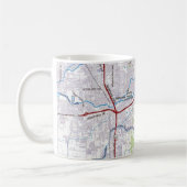 Santa Rosa, Kalifornien Karte Kaffeetasse (Links)