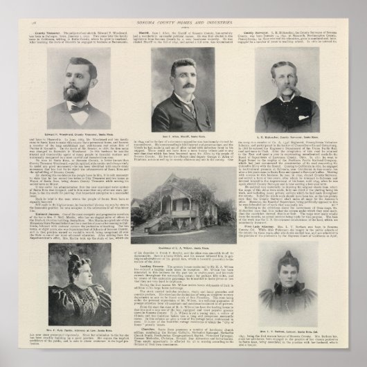 Santa Rosa, Kalifornien Poster (Vorne)