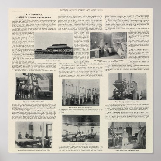 Santa Rosa, Kalifornien Poster (Vorne)