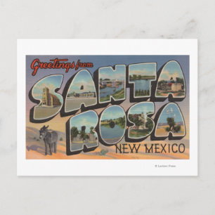 Santa Rosa, New Mexico - Große Briefmarkenszenen Postkarte