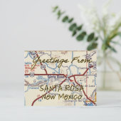 Santa Rosa NM Vintage Karte (Stehend Vorderseite)