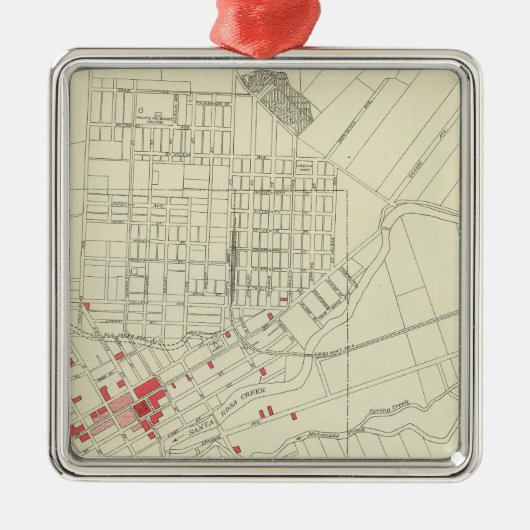 Santa Rosa, Teile zerstört durch Erdbeben Ornament Aus Metall (Vorne)