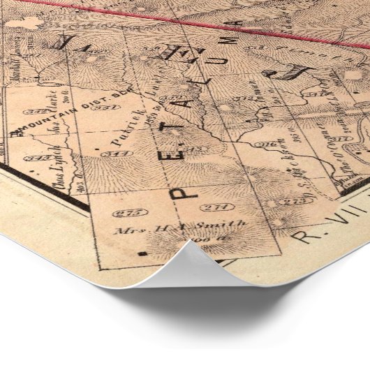 Santa Rosa, Vallejo und Sonoma Townships Poster (Ecke)