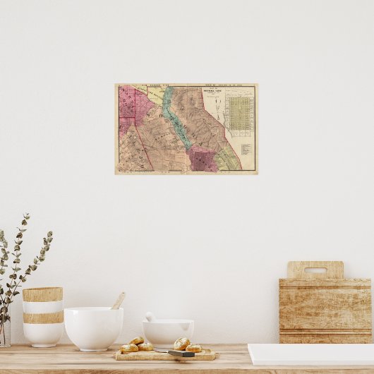 Santa Rosa, Vallejo und Sonoma Townships Poster (Küche)