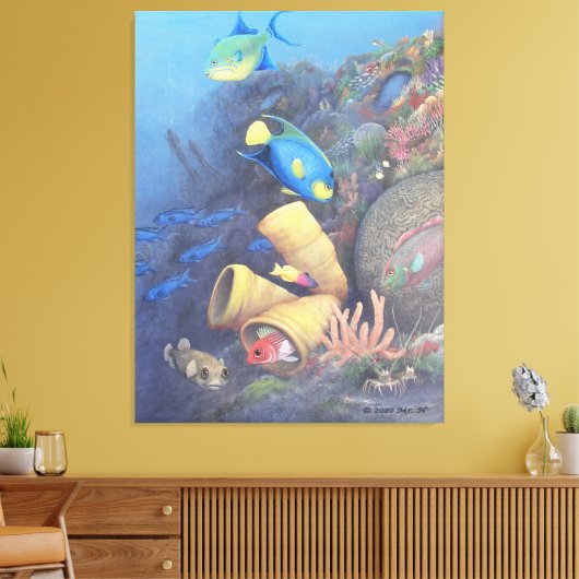 Santa Rosa Wall 1 Kunsthandwerk gezapfte Canvas Pr Leinwanddruck (Insitu (Wohnzimmer))