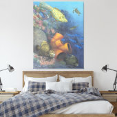 Santa Rosa Wall 2 Kunstgewerbelte Canvas Print Leinwanddruck (Insitu (Schlafzimmer))
