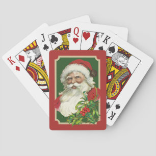 Santa Rot & Grün Klassisches Weihnachtsfest Spielkarten