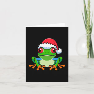 Santa Rotäugiger Laubfrosch Weihnachten Hässlicher Karte