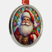 Santa Round Ornament Aus Metall (Rechts)
